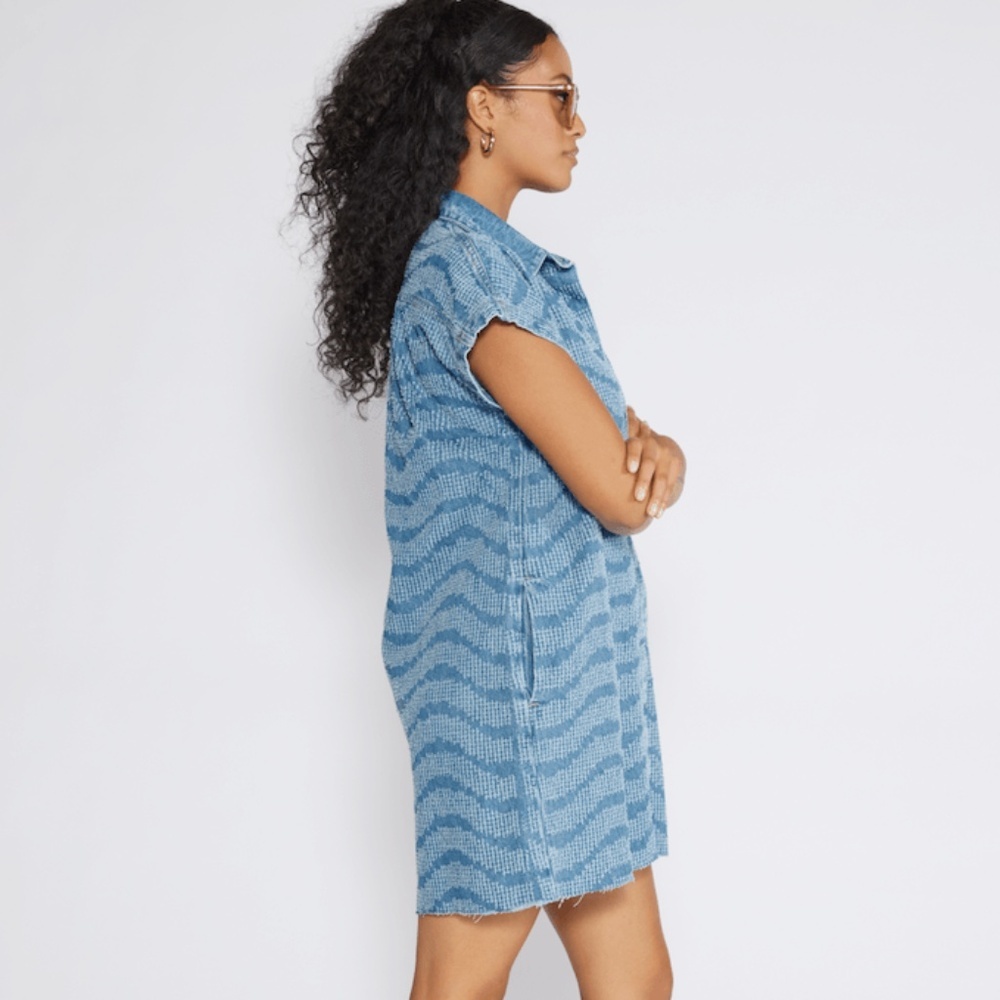 NWOT | ETICA DENIM | Etica Pricilla Denim Shirt Dress Peninsula - Picture 4 of 10